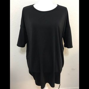 Lularoe Irma Tunic Top Solid Black Sz M
